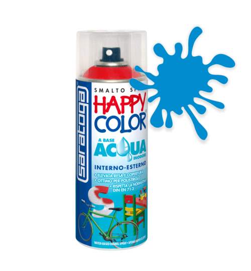 Spray vopsea Albastru Deschis Ral 5015 HappyColor Acqua pe baza de apa, 400ml Kft Auto