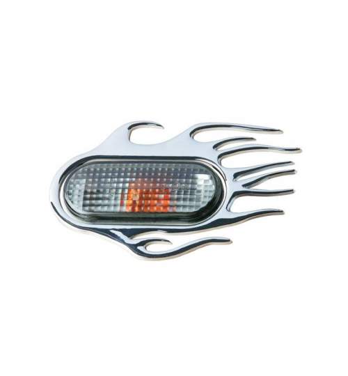 Ornament 3D Flaming crom 118X75mm, pentru seria VAG (Vw Audi Seat Skoda) Kft Auto