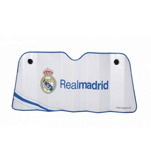 Parasolar parbriz Real Madrid L-size 145x70cm, pentru vara  , 1 buc. Kft Auto