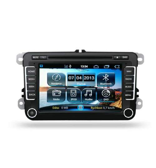 Navigatie dedicata cu GPS , Radio, Handsfree , DVD Ipod pentru Skoda Octavia 2 Fabia 2 Superb VW Golf 5 6 Passat B6 B7 Jetta cu sistem Android 4.3 Kft Auto