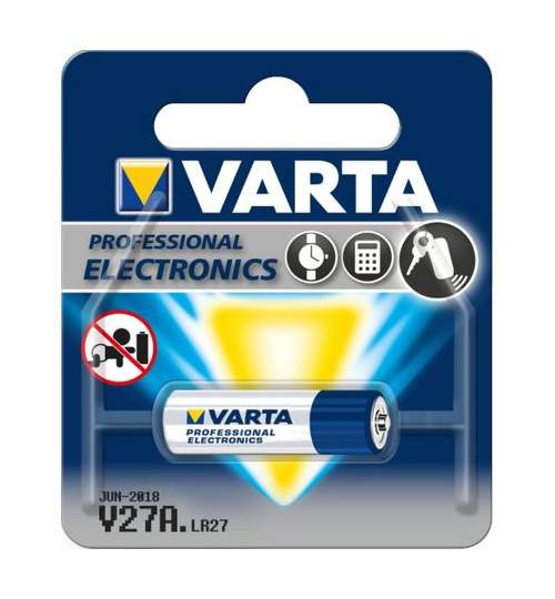 Baterie alcalina Varta V27A LR27, 12V, 20mAh