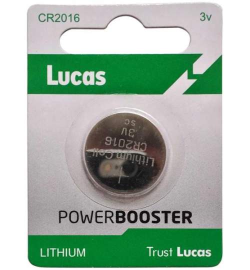 Baterie Lithium Lucas PowerBooster CR2016, 3V