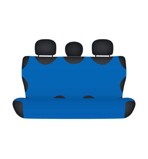 Huse scaune auto tip maieu pentru bancheta spate, Albastru