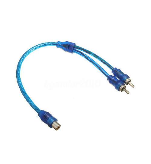 Cablu Splitter Audio RCA, 1 canal mama / 2 canale tata, 30 cm