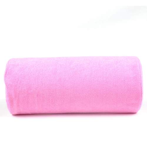 Perna suport mana pentru manichiura, husa detasabila, 295x130x70mm, roz