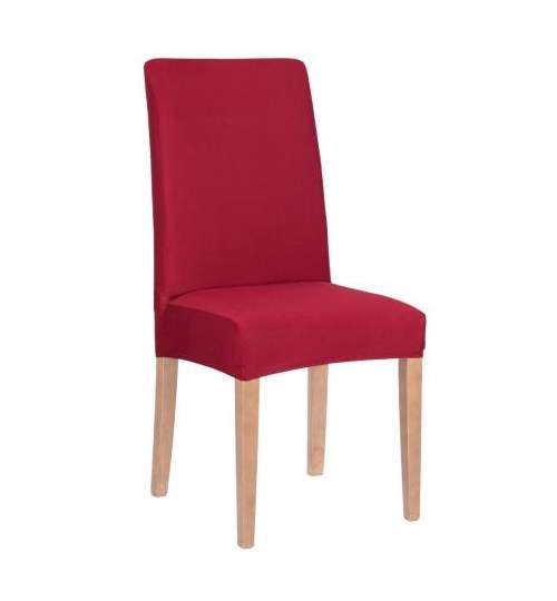 Set 4 huse pentru scaun dining/bucatarie, din spandex, culoare rosu