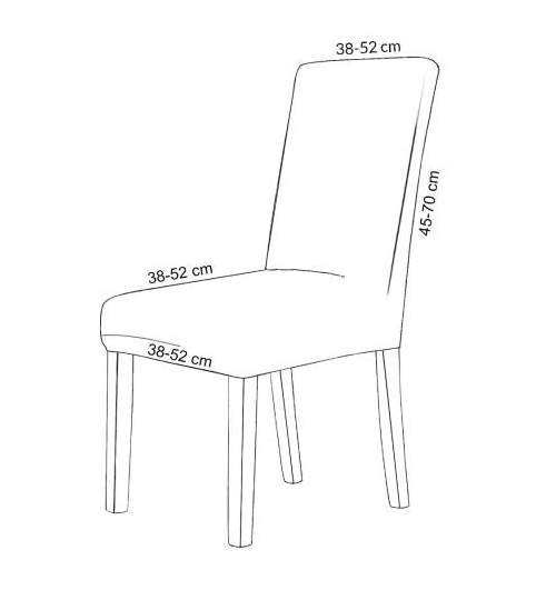 Set 6 huse pentru scaun dining/bucatarie, din spandex, culoare alb