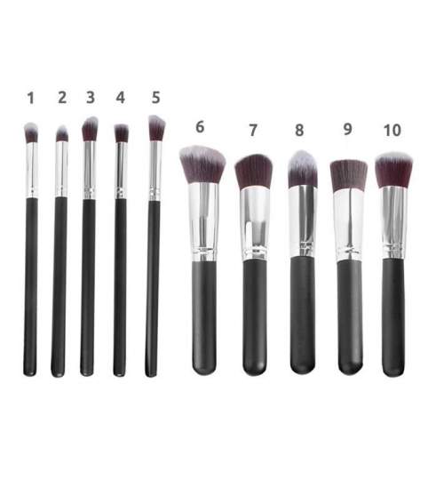 Set 10 Pensule Machiaj Cosmetic, Make-up Profesional
