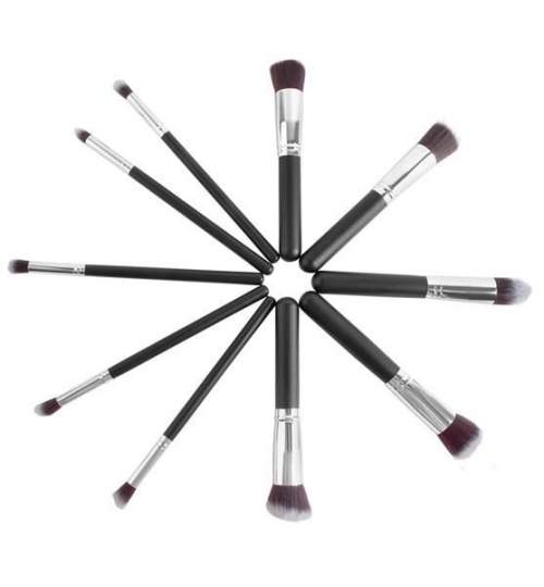 Set 10 Pensule Machiaj Cosmetic, Make-up Profesional