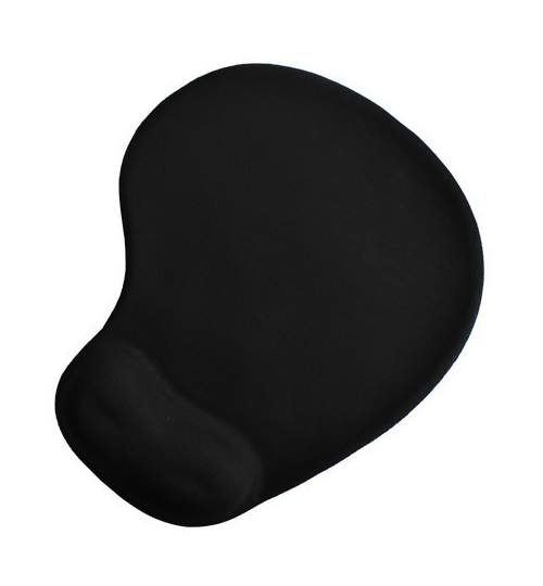 Mouse pad gel cu suport ergonomic pentru incheietura, 23 x 19 cm, negru