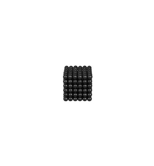 Joc Puzzle Antistres NeoCube cu Bile Magnetice 216 Bucati, Diametru Bile 3mm, negru