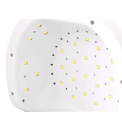 Lampa LED UV profesionala pentru manichiura, cu senzor de miscare si timer, 48w, alb