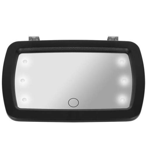 Oglinda retrovizoare auto pentru supraveghere bebelusi sau copii, iluminare LED, 18 x 11 cm