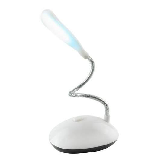 Veioza Lampa de birou LED, design modern, 4 led-uri, alimentare baterii AAA