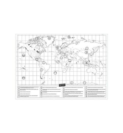 Harta lumii razuibila, Godl Edition, 42.5x30cm