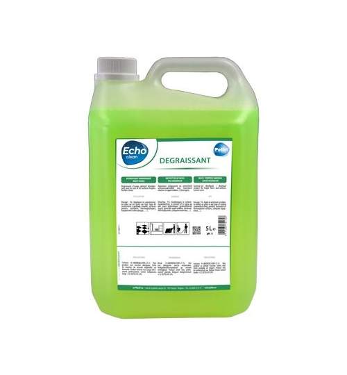 Detergent degresant profesional EchoClean, cu miros de lamaie, pentru pardoseli, 5L