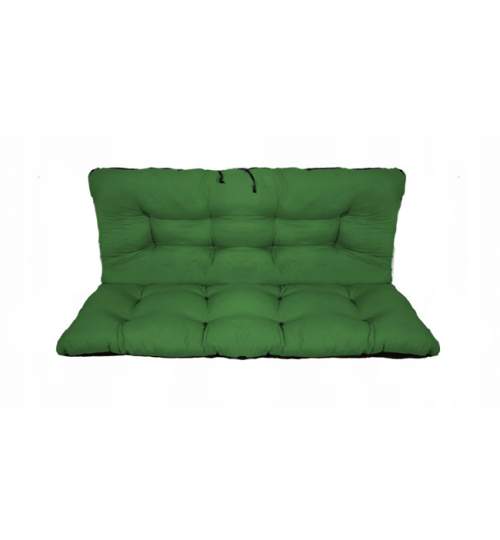 Set perne decorative pentru mobilier paleti, perna sezut 120x70 cm + perna spate 120x40 cm, culoare verde