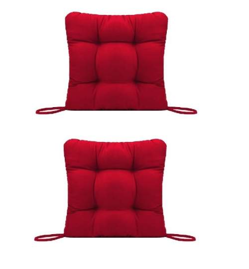 Set Perne decorative pentru scaun de bucatarie sau terasa, dimensiuni 40x40cm, culoare visiniu, 2buc/set