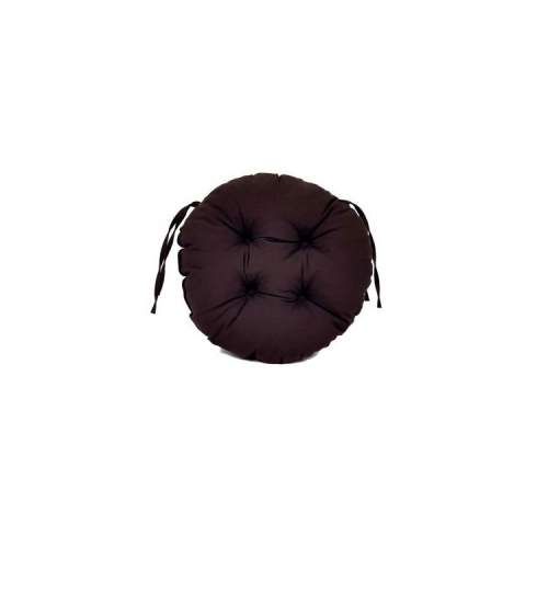 Perna decorativa rotunda, pentru scaun de bucatarie sau terasa, diametrul 35cm, culoare negru