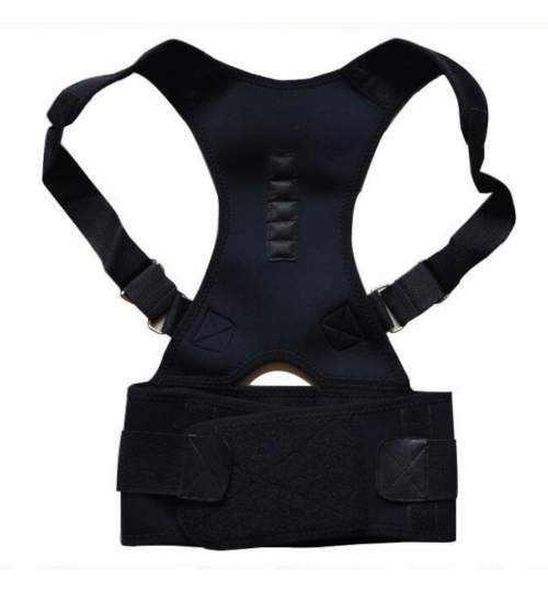 Centura corset magnetic pentru corectarea spatelui si a coloanei, marime XL, negru