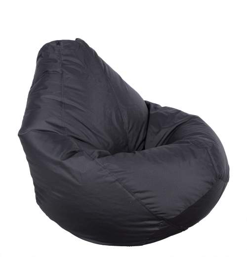Fotoliu Bean Bag BIG, tip para,impermeabil, diametru 73 cm, culoare negru