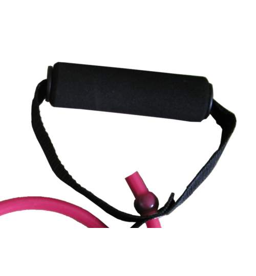 Coarda elastica fitness cu 2 manere pentru exercitii, 120cm