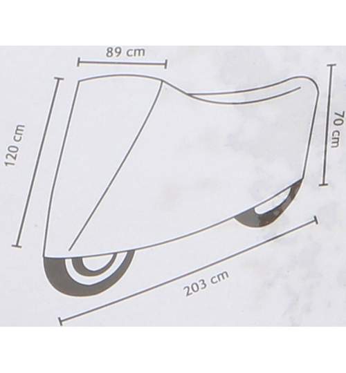 Husa Prelata Dunlop pentru Scooter sau Motocicleta, material Rezistent Impermeabil, Marimea L, 228 cm