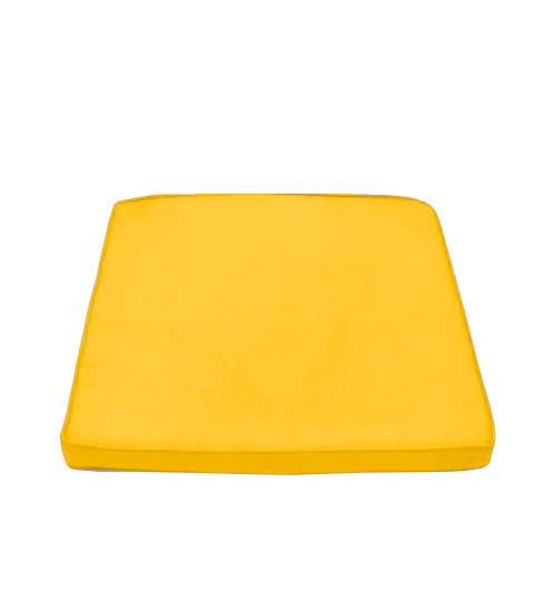 Perna patrata pentru scaun, impermeabila, cu fermoar, 45x45 cm, culoare galben