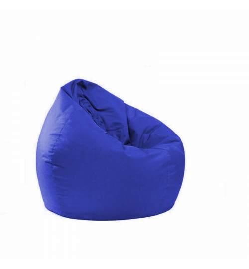 Fotoliu Bean Bag BIG, tip para din material textil, diametru 73cm, culoare albastru