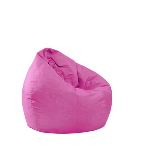 Fotoliu Bean Bag BIG, tip para din material textil, diametru 73cm, culoare roz