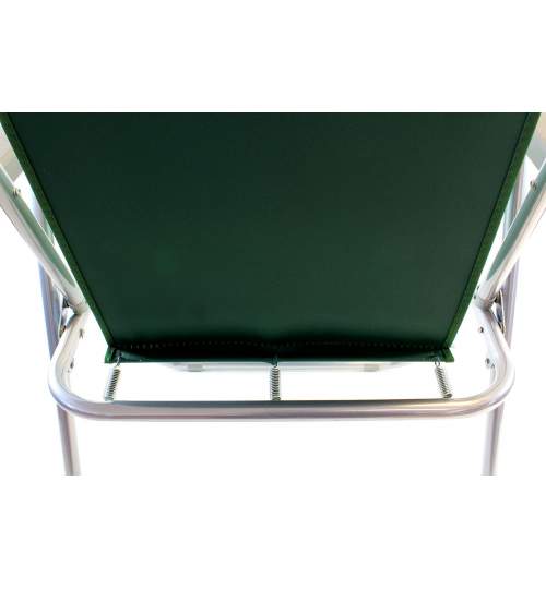 Scaun pliabil pentru interior sau exterior, cu cotiere, capacitate 100kg, culoare verde