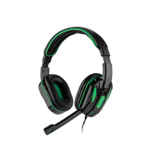 Casti de Gaming Blow cu microfon, cablu 2.4m, negru/verde
