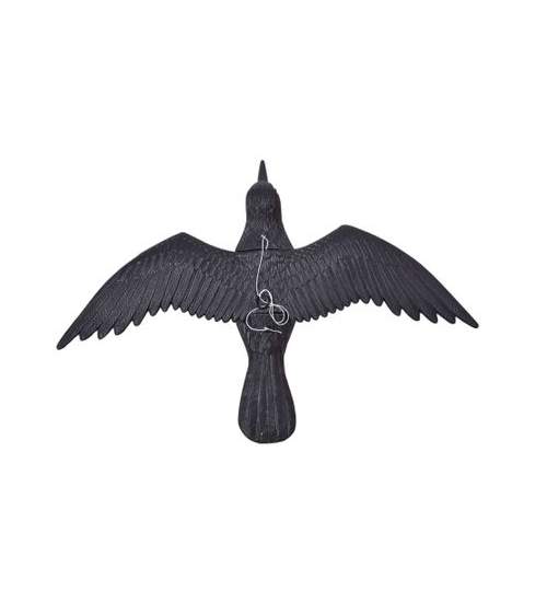 Corb Cioara Decorativa Artificiala cu Aripile Intinse, pentru Alungarea Porumbeilor sau a Altor Pasari Nedorite