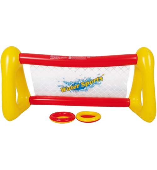 Joc Frisbee pentru Piscina, cu Poarta, Plasa si 2 Discuri, 131.5 x 48 x 68 cm