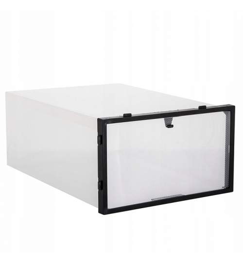Organizator cutie pentru depozitare incaltaminte, transparent, 30.5x21x12.5 cm