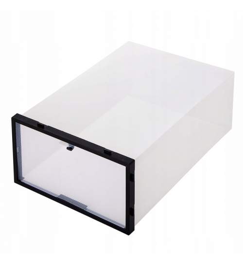 Organizator cutie pentru depozitare incaltaminte, transparent, 30.5x21x12.5 cm
