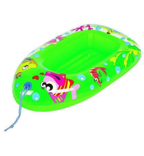 Barca gonflabila pentru copii, dimensiune 112x70 cm, verde
