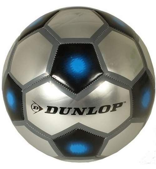 Minge de fotbal Dunlop Soccer Metalic, marimea 5, Gri/Negru