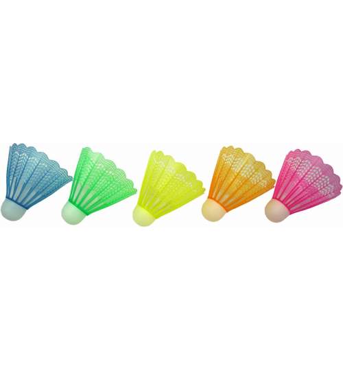 Set 10 fluturasi badminton, dimensiune 8x6.5 cm, multicolor