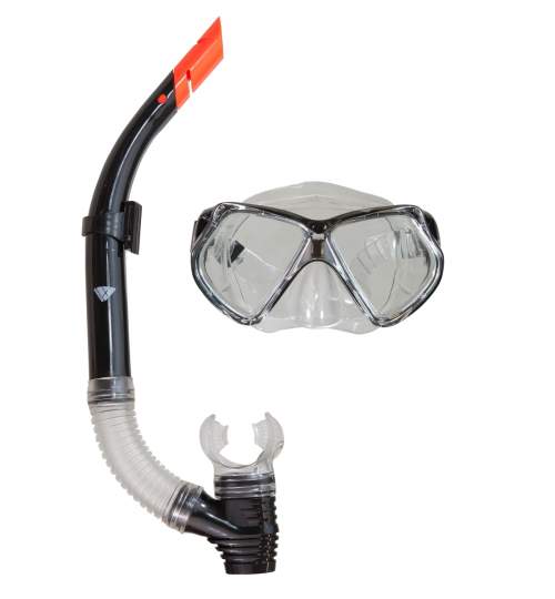 Set pentru snorkeling sau scufundari Enero cu ochelari si tub oxigen, culoare negru