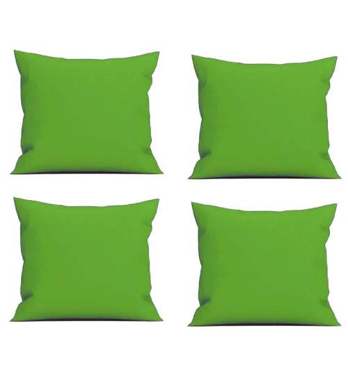 Set 4 perne decorative patrate, 40x40 cm, pentru canapele, pline cu Puf Mania Relax, culoare verde