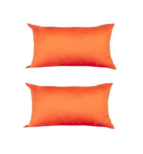 Set 2 Perne decorative dreptunghiulare, 50x30 cm, pline cu Puf Mania Relax, culoare orange