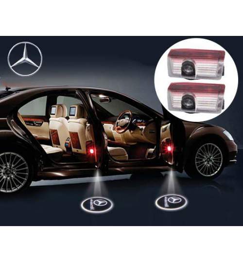 Proiectoare LED Laser Logo Holograme cu Leduri Cree Tip 1, dedicate pentru Mercedes A Class W176 (2012+)