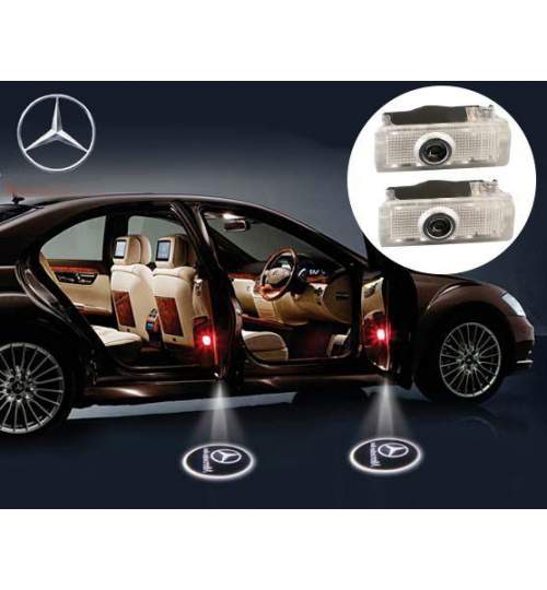 Proiectoare LED Laser Logo Holograme cu Leduri Cree Tip 3, dedicate pentru Mercedes CLS Class W218 / X218 (2010+)