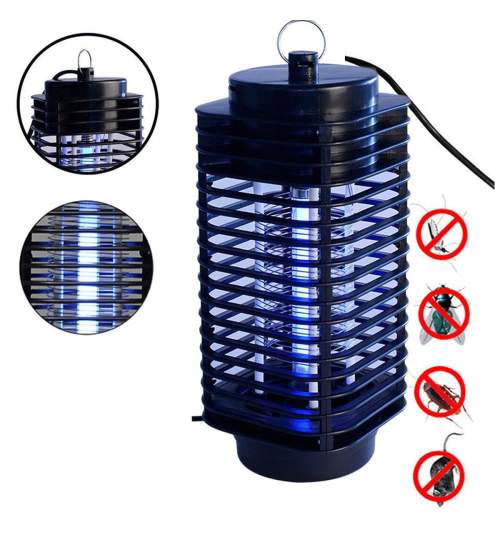 Aparat Lampa UV Anti-Insecte, acoperire 18mp, putere 3W, negru