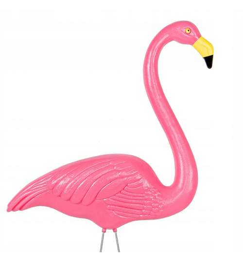 Flamingo ornament decorativ gazon pentru Curte sau Gradina, inaltime 85cm, roz