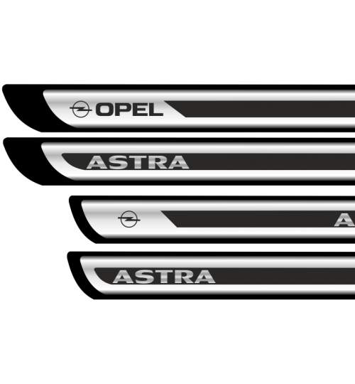 Set protectii praguri CROM - Opel Astra ManiaStiker