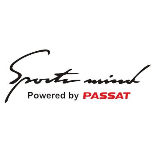 Sticker auto Sport Mind Passat, negru/rosu