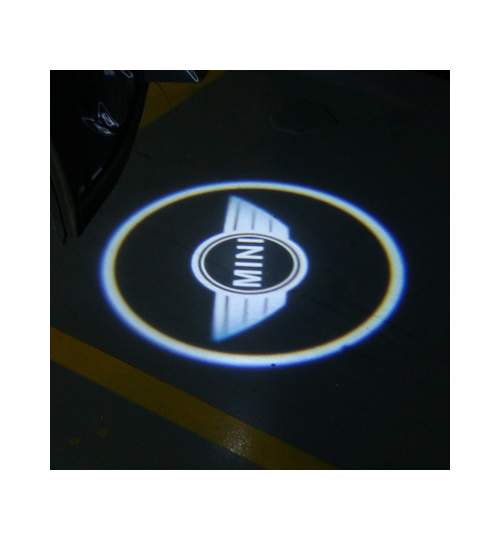 Kit proiectoare logo Holograma, montare sub usa Mini