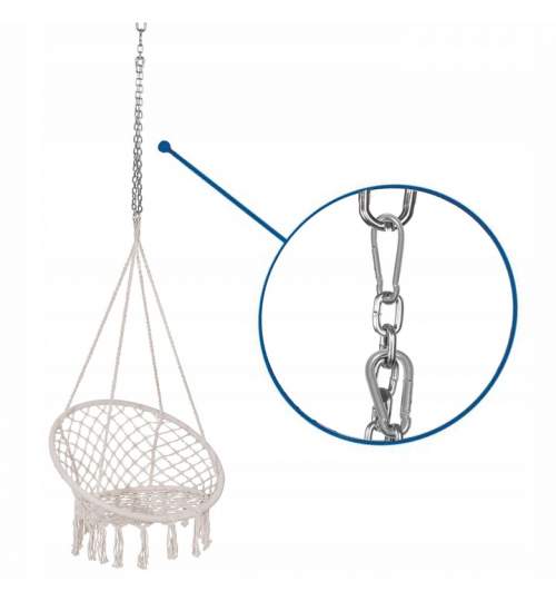 Kit accesorii pentru montare in tavan, leagan sau hamac, cu lant, carabina si dibluri